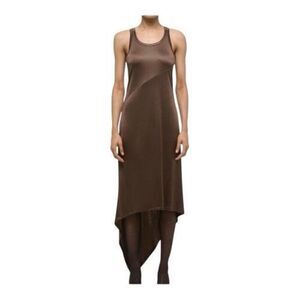 HELMUT LANG JERSEY SCARF HEM TANK DRESS size S NWT